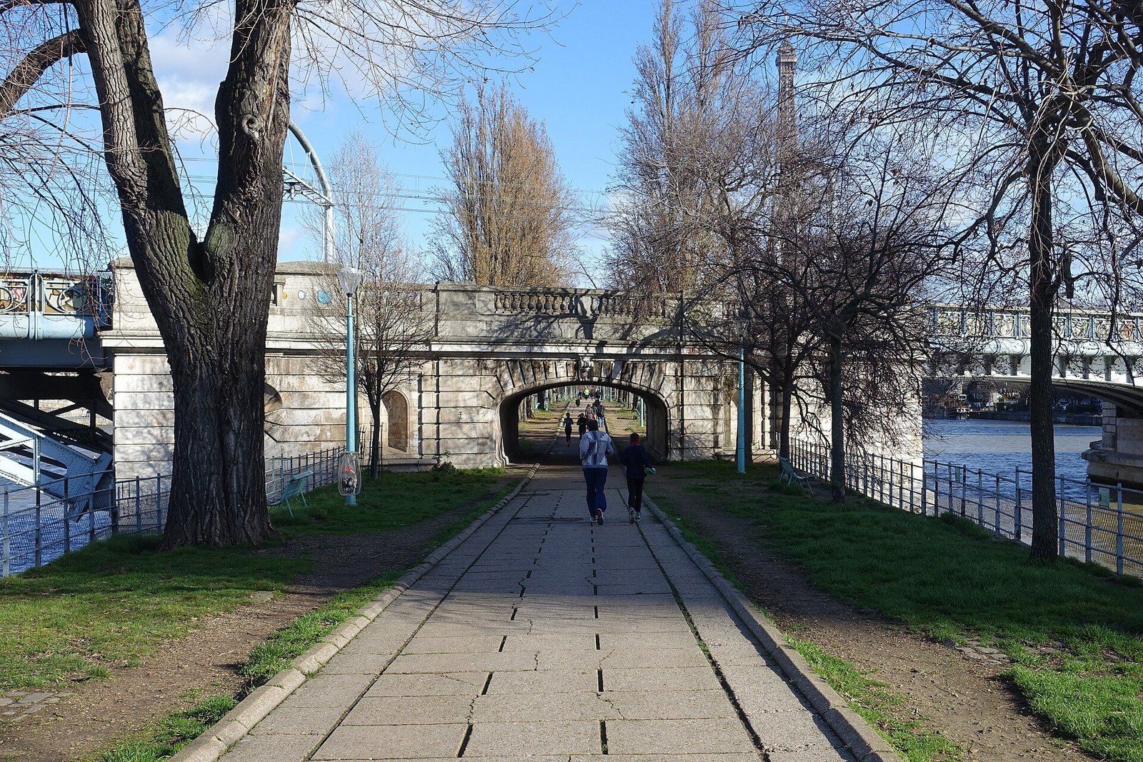 Allée des Cygnes, the tree-lined walk on Île aux Cygnes, in the 15th arrondissement